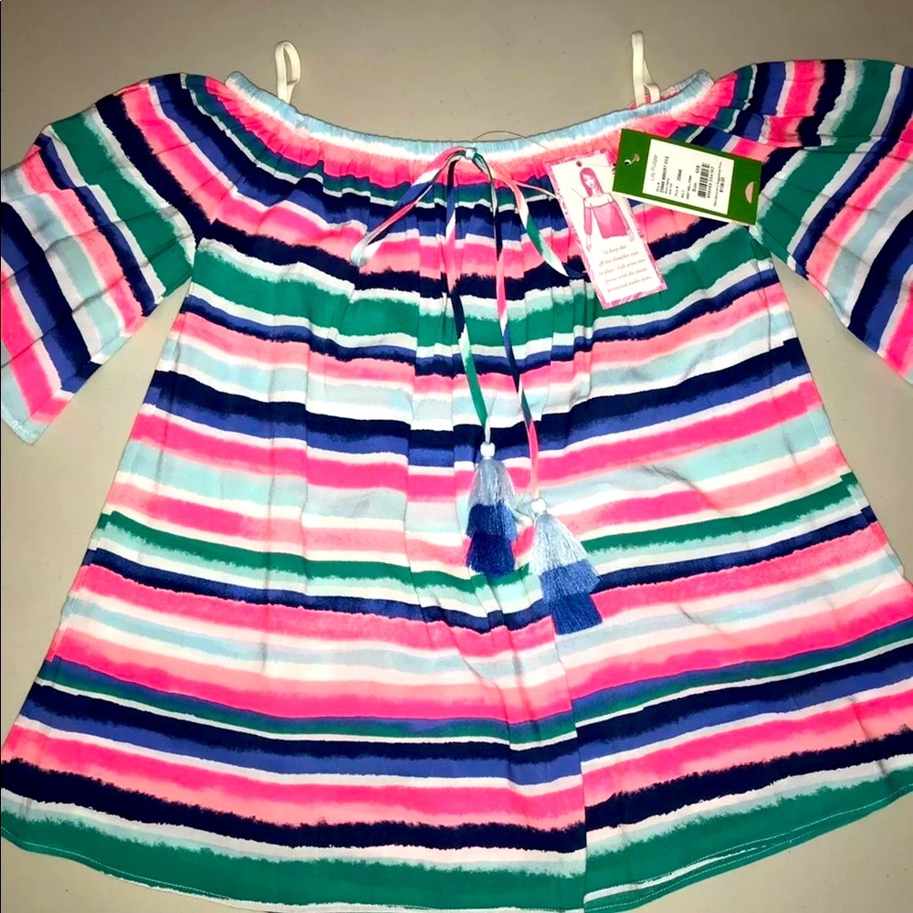 Lilly Pulitzer NWT Sain Top Sandy Shell Stripe Size XXS - Picture 6 of 6